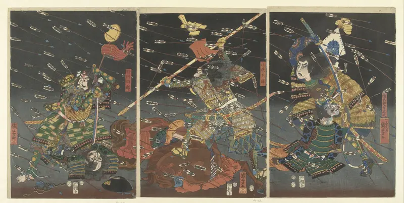 De laatste aanval van de Kusunoki te Shijonawate Wall Art by Unknown - High-Resolution Digital Print