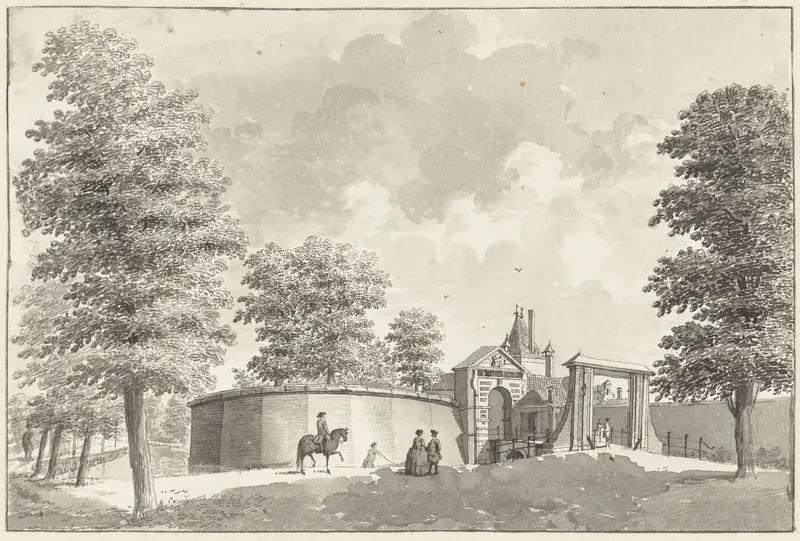 De Leidse Poort te Haarlem Wall Art by Hendrik Spilman - High-Resolution Digital Print
