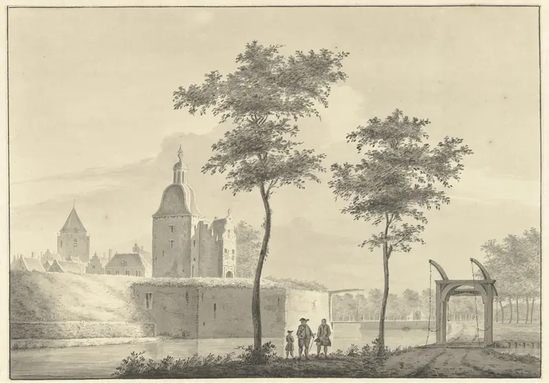De Leidse Poort te Woerden Wall Art by Theodorus Cornelis Schutter - High-Resolution Digital Print