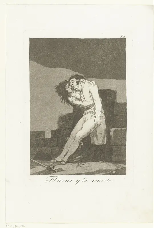De liefde en de dood Wall Art by Francisco de Goya - High-Resolution Digital Print