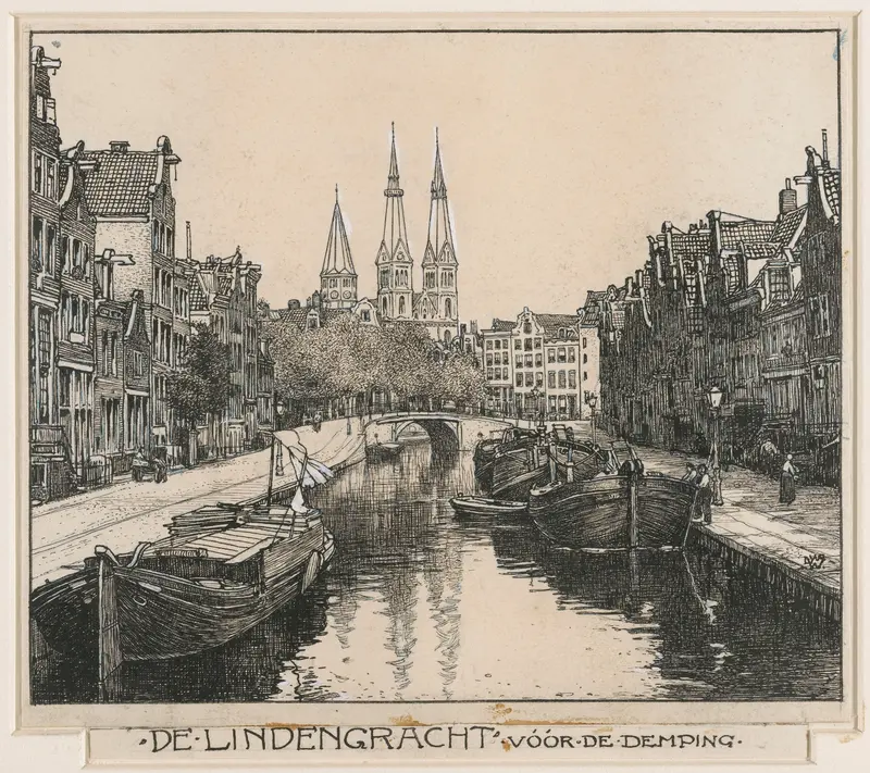 De Lindengracht te Amsterdam, voor de demping Wall Art by Willem Wenckebach - High-Resolution Digital Print
