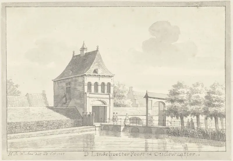 De Linschoterpoort te Oudewater Wall Art by Unknown - High-Resolution Digital Print