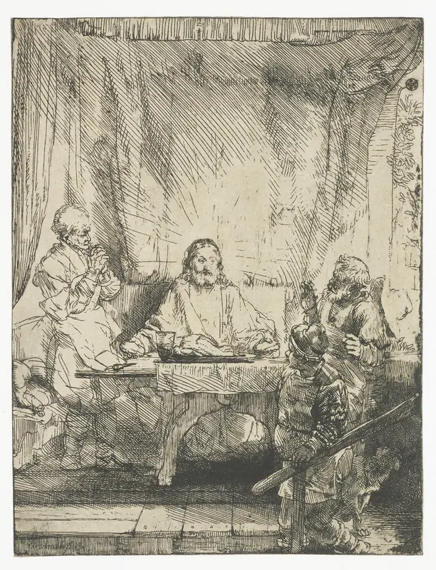 De maaltijd in Emmaus Wall Art by Unknown - High-Resolution Digital Print