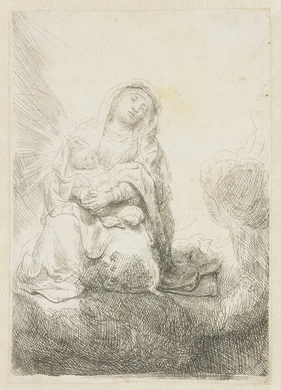 De Madonna in de wolken Wall Art by Unknown - High-Resolution Digital Print