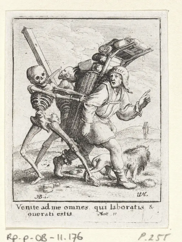De marskramer en de Dood Wall Art by Unknown - High-Resolution Digital Print