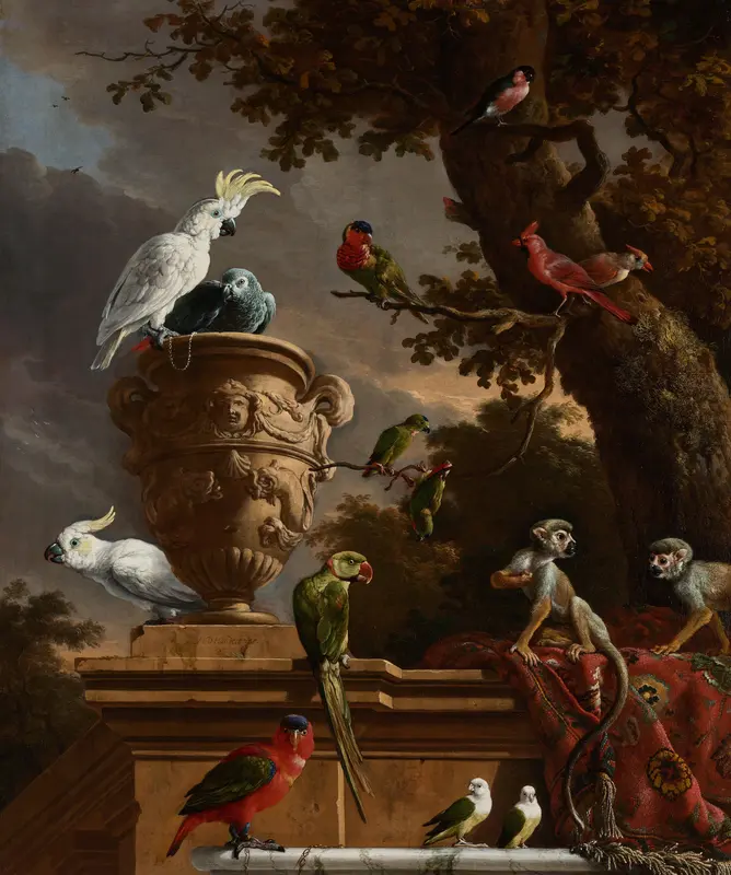 De menagerie Wall Art by Melchior d' Hondecoeter - High-Resolution Digital Print