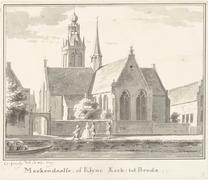 De Merkendaalse of kleine kerk te Breda Wall Art by Cornelis Pronk - High-Resolution Digital Print