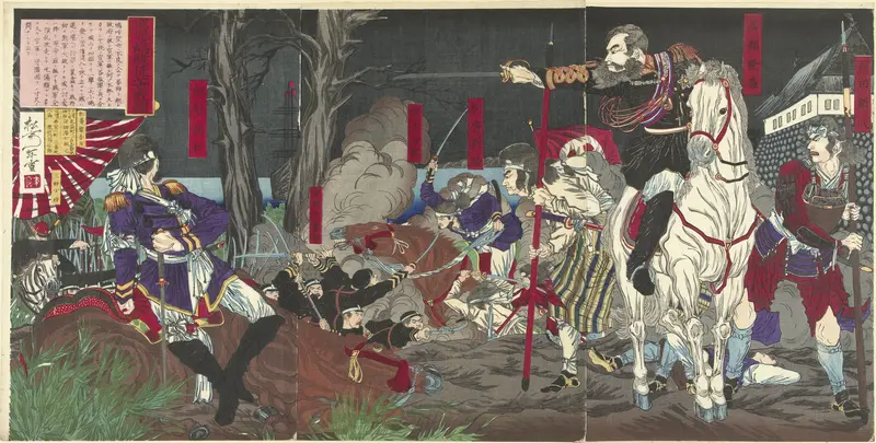 De nederlaag van de opstandelingen te Kagoshima Wall Art by Unknown - High-Resolution Digital Print