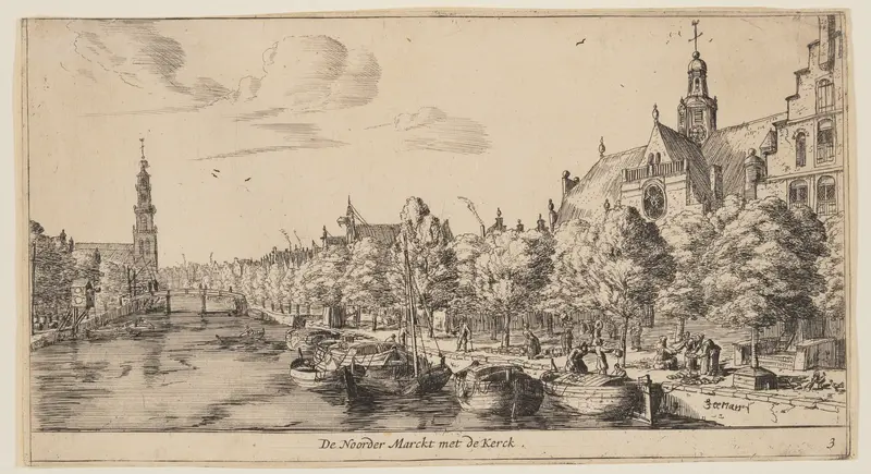 De Noorder Marckt met de Kerck, from Views of Amsterdam Wall Art by Reinier Nooms, called Zeeman - High-Resolution Digital Print