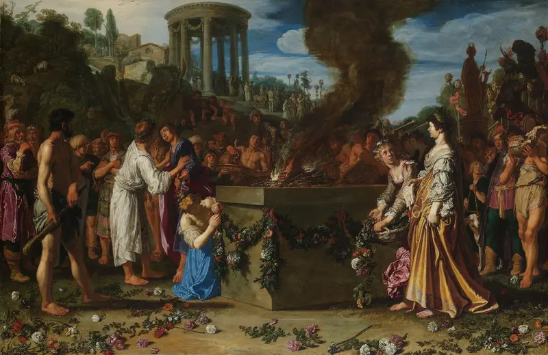 De offerstrijd tussen Orestes en Pylades Wall Art by Unknown - High-Resolution Digital Print