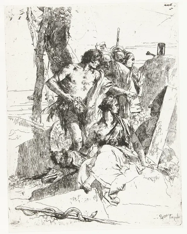 De ontdekking van het graf van Pulcinella Wall Art by Unknown - High-Resolution Digital Print