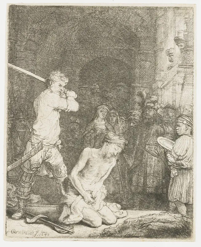 De onthoofding van Johannes de Doper Wall Art by Unknown - High-Resolution Digital Print