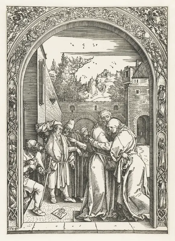 De ontmoeting bij de Gouden Poort Wall Art by Unknown - High-Resolution Digital Print