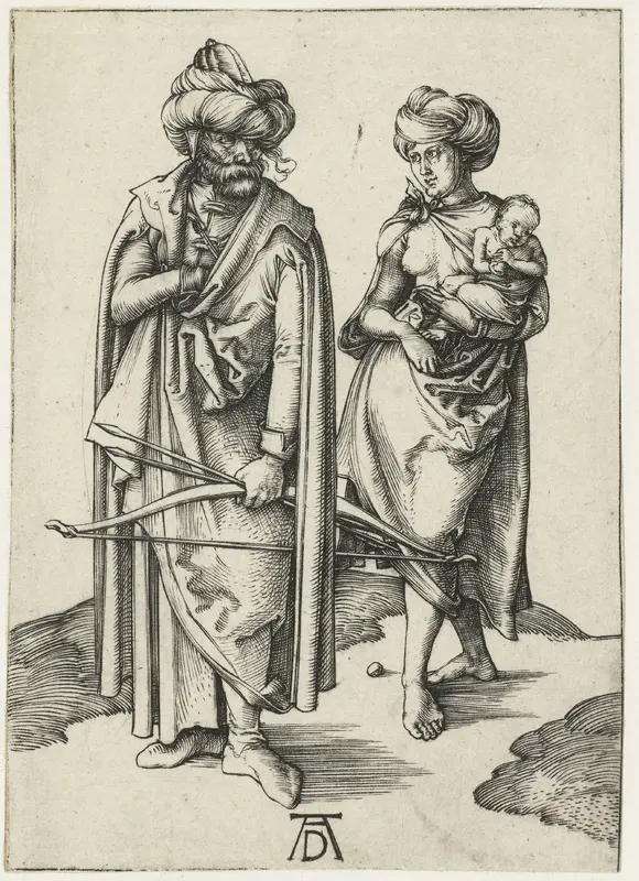De oosterling en zijn vrouw Wall Art by Unknown - High-Resolution Digital Print