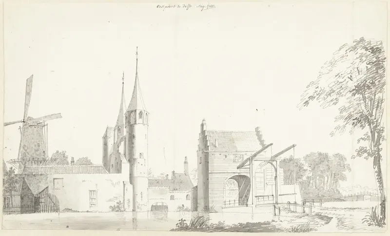 De Oostpoort te Delft Wall Art by Unknown - High-Resolution Digital Print