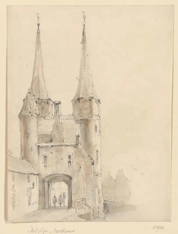 De Oostpoort te Delft Wall Art by Willem Anthonie van Deventer - High-Resolution Digital Print
