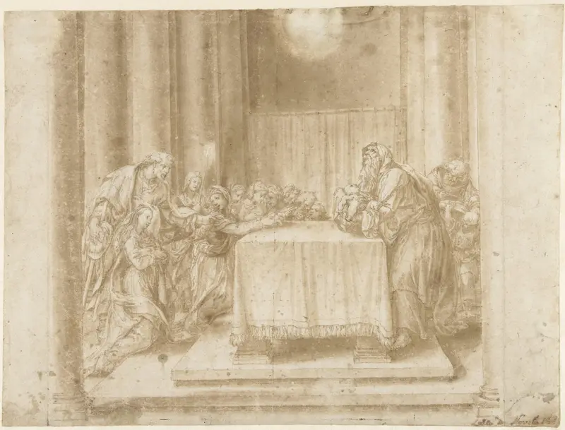 De opdracht in de tempel Wall Art by Lelio Orsi - High-Resolution Digital Print