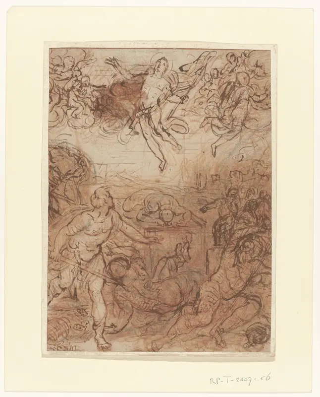 De opstanding van Christus Wall Art by Giacinto Calandrucci - High-Resolution Digital Print