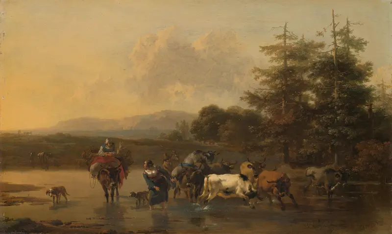 De ossendrift Wall Art by Nicolaes Pietersz Berchem - High-Resolution Digital Print