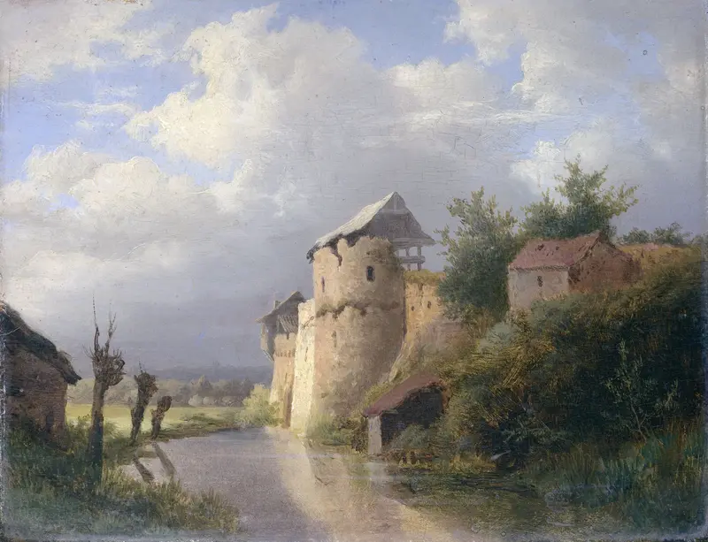 De oude burcht Wall Art by Louwrens Hanedoes - High-Resolution Digital Print