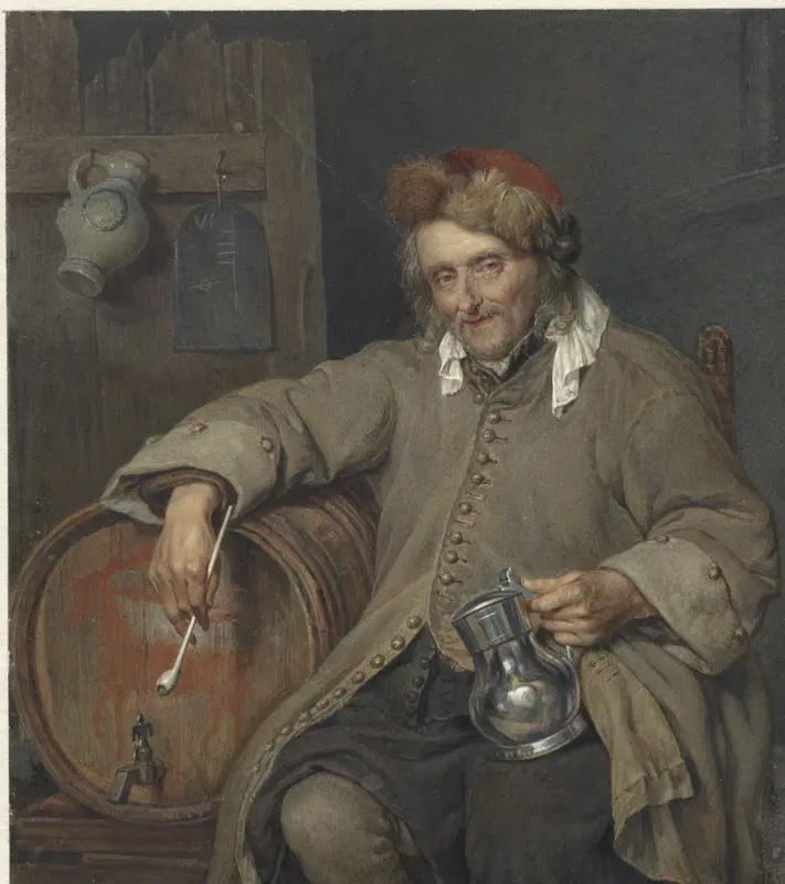 De Oude Drinker Wall Art by Johan Heinrich Neuman - High-Resolution Digital Print