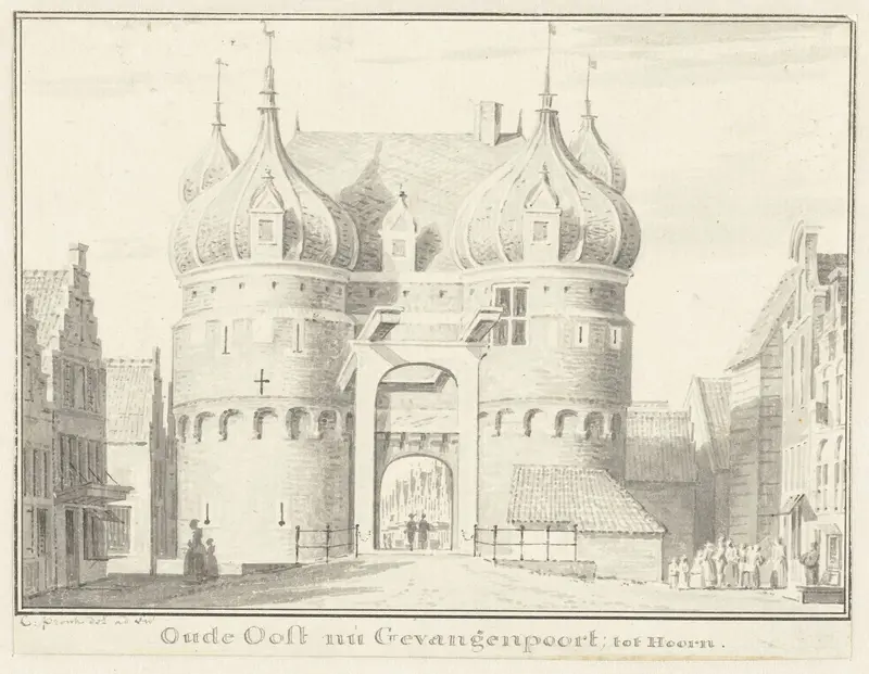 De oude Oosterpoort of Gevangenpoort te Hoorn Wall Art by Cornelis Pronk - High-Resolution Digital Print
