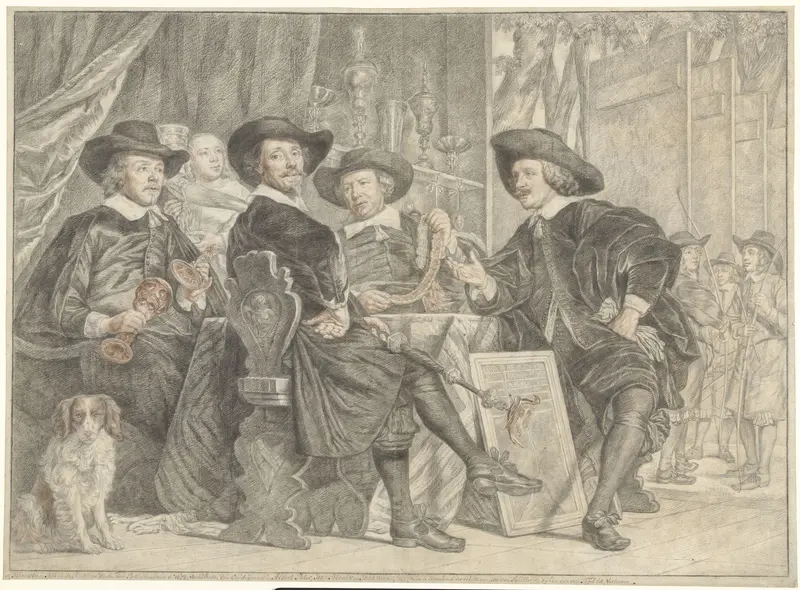 De overlieden van de Handboogdoelen Wall Art by Julius Henricus Quinkhard - High-Resolution Digital Print