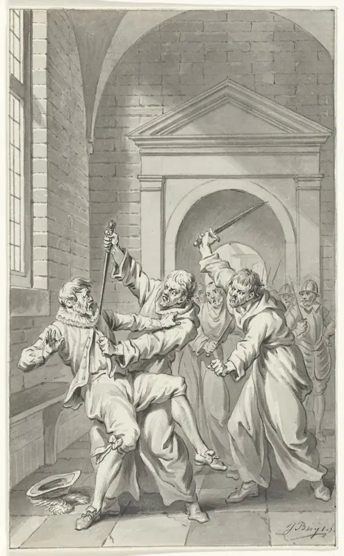 De overrompeling van het Spaanse garnizoen op Slot Loevestein door Herman de Ruiter, december 1570 Wall Art by Unknown - High-Resolution Digital Print