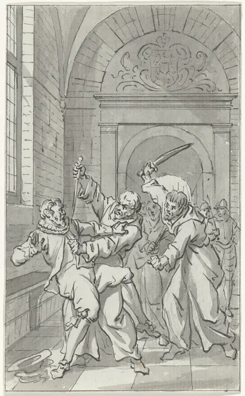 De overrompeling van het Spaanse garnizoen op Slot Loevestein door Herman de Ruiter, december 1570 Wall Art by Jacobus Buys - High-Resolution Digital Print