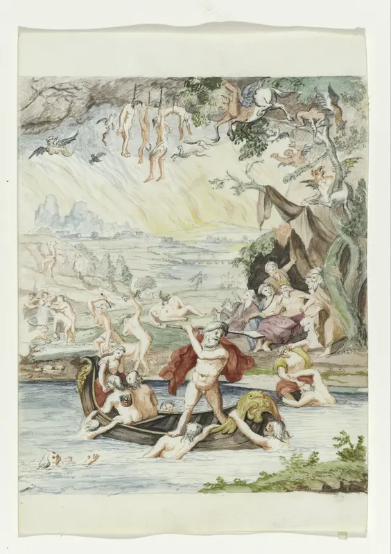 De overvaart van prins Maurits in Charons boot Wall Art by anonymous - High-Resolution Digital Print