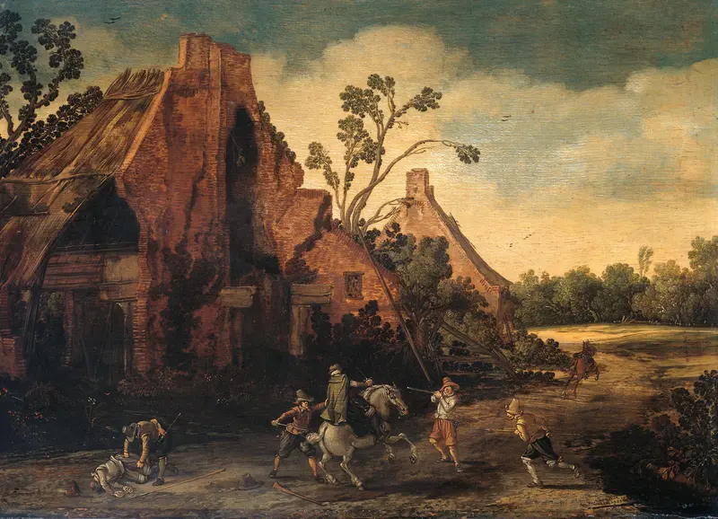 De overval Wall Art by Esaias van de Velde - High-Resolution Digital Print