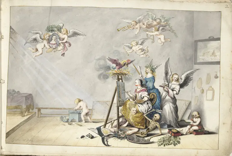 De overwinning van de Schilderkunst over de Dood Wall Art by Unknown - High-Resolution Digital Print