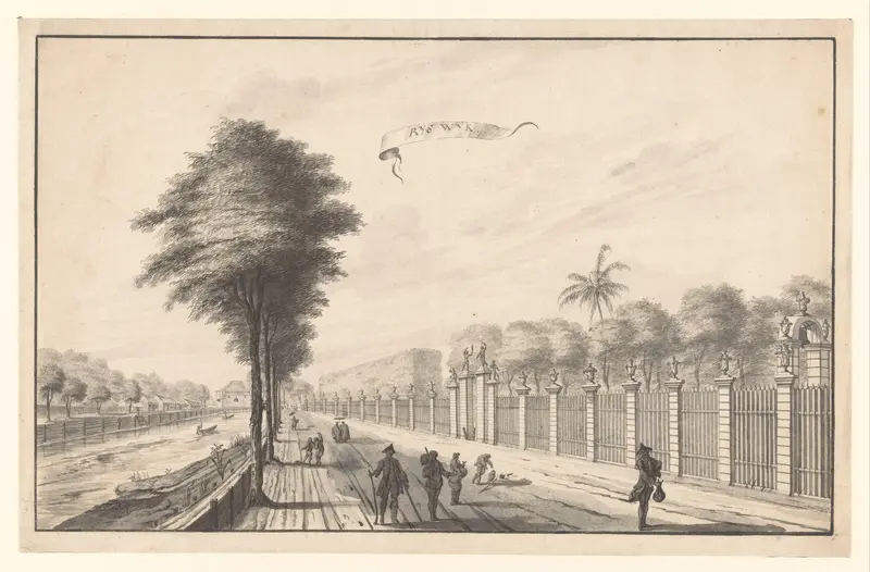De Post Rijswijk gezien van Noordwijk Wall Art by Unknown - High-Resolution Digital Print