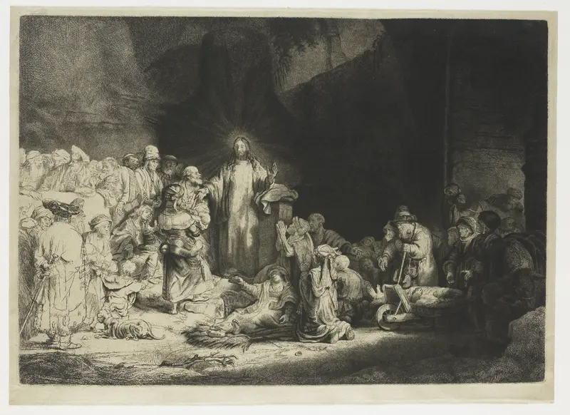 De predikende Christus (De Honderdguldenprent) Wall Art by William Baillie - High-Resolution Digital Print