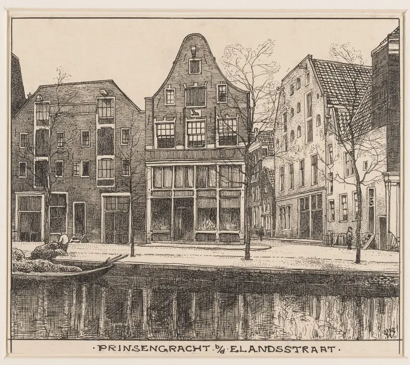 De Prinsengracht te Amsterdam, bij de Elandsstraat Wall Art by Willem Wenckebach - High-Resolution Digital Print
