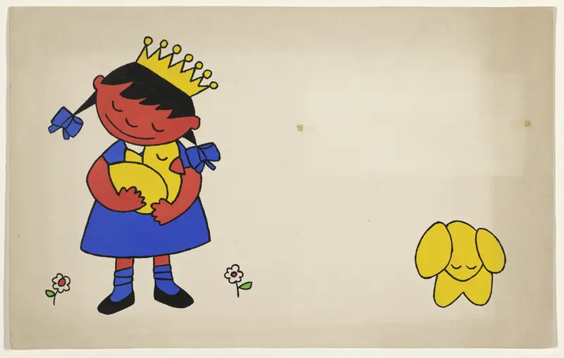 De prinses en het hondje [p. 11] Wall Art by Dick Bruna - High-Resolution Digital Print