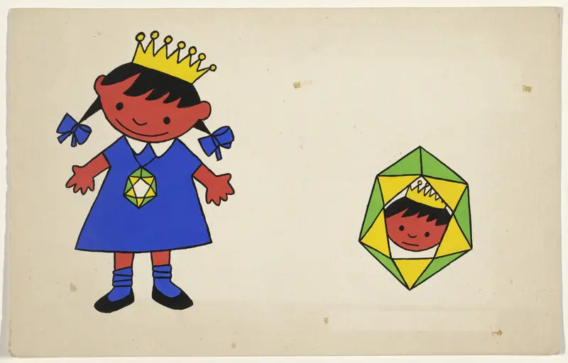 De prinses en het hondje [p. 4] Wall Art by Dick Bruna - High-Resolution Digital Print