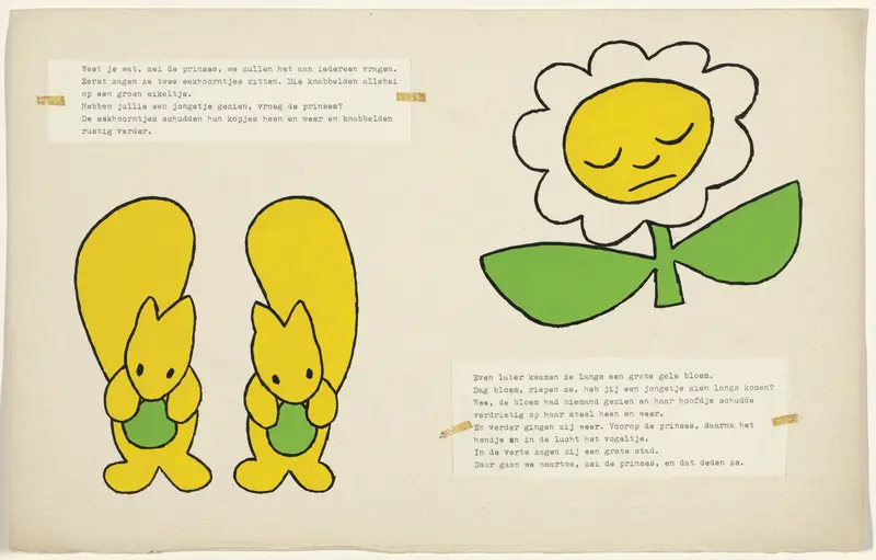 De prinses en het hondje [p. 6] Wall Art by Dick Bruna - High-Resolution Digital Print