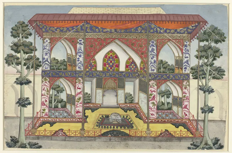 De privé audiëntiehal van Shah Safi I van Perzië Wall Art by anonymous - High-Resolution Digital Print