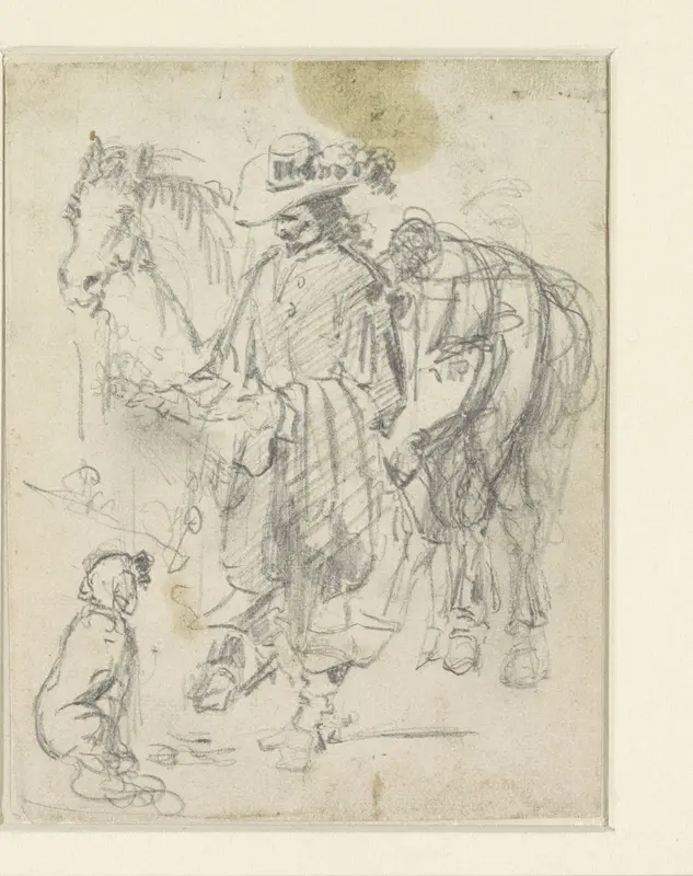 De ridder en de hond Wall Art by Adrien Joseph Verhoeven-Ball - High-Resolution Digital Print