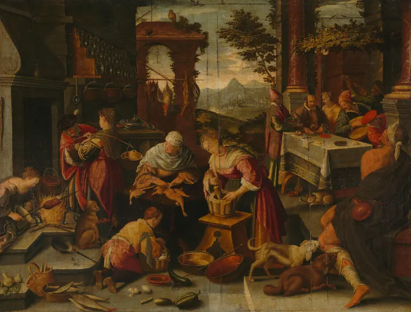 De rijke man en de arme Lazarus Wall Art by Unknown - High-Resolution Digital Print