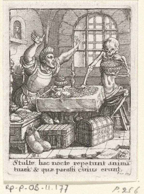 De rijke man en de Dood Wall Art by Unknown - High-Resolution Digital Print