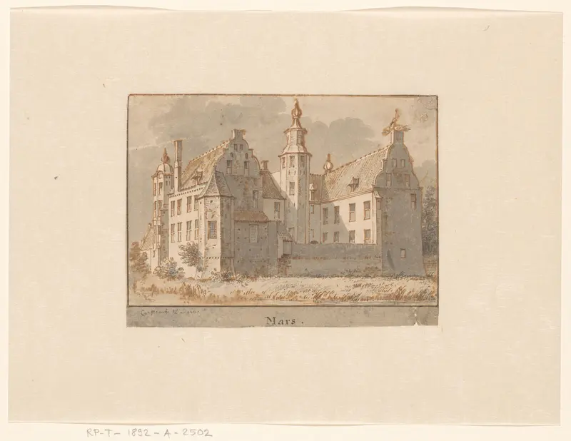 De ruïne van de abdij te Rijnsburg Wall Art by Hendrik Spilman - High-Resolution Digital Print
