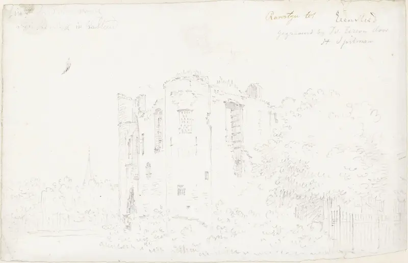 De ruïne van kasteel Ravestein bij Heenvliet Wall Art by Cornelis Pronk - High-Resolution Digital Print