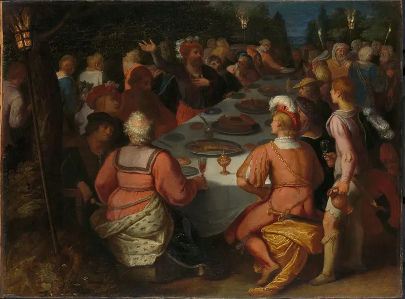De samenzwering van Julius Civilis met de Bataven in een heilig woud Wall Art by Otto van Veen - High-Resolution Digital Print