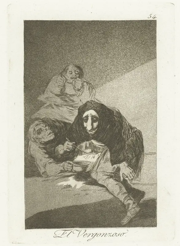 De schaamtevolle Wall Art by Francisco de Goya - High-Resolution Digital Print