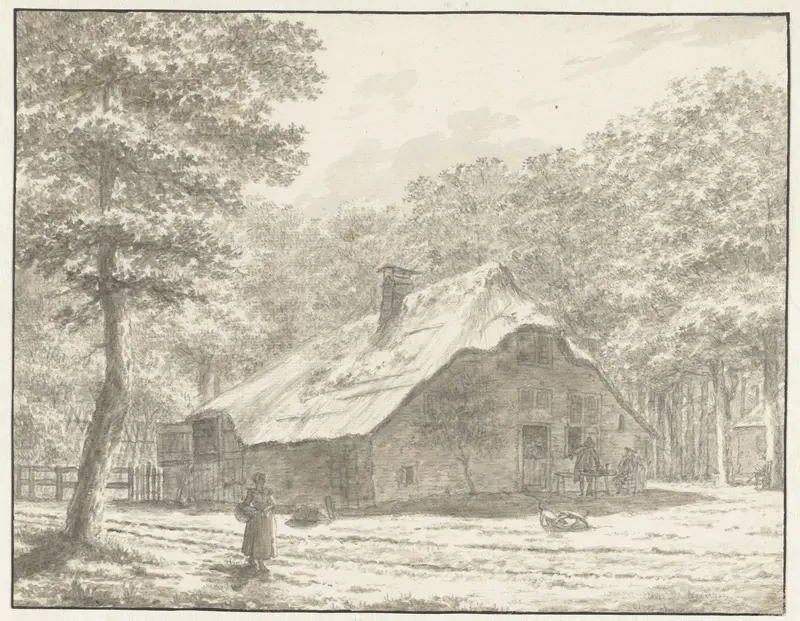 De schilderskroeg Zeeburg te Muiderberg Wall Art by Jacob Cats (1741-1799) - High-Resolution Digital Print