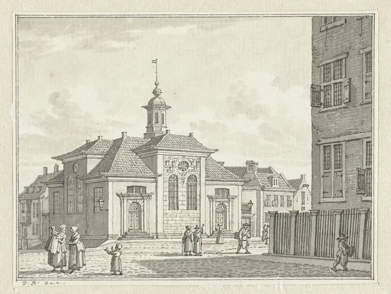 De Schotse Kerk en Luthers Weeshuis te Rotterdam Wall Art by Jan Bulthuis - High-Resolution Digital Print