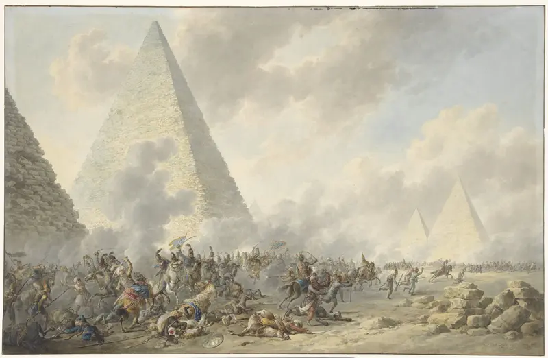 De slag bij de Piramiden Wall Art by Dirk Langendijk - High-Resolution Digital Print