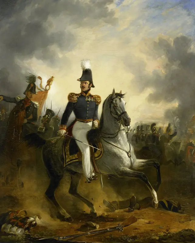 De slag bij Houthalen Wall Art by Nicolaas Pieneman - High-Resolution Digital Print